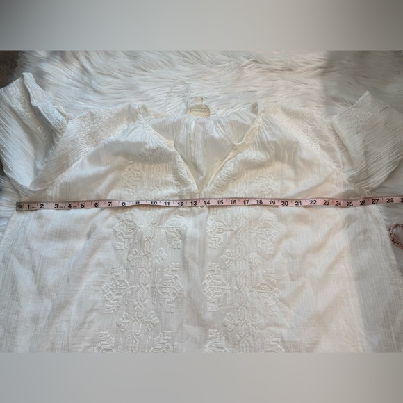 Nili Lotan Bohemian Embroidered Peasant Blouse S - Picture 9 of 9